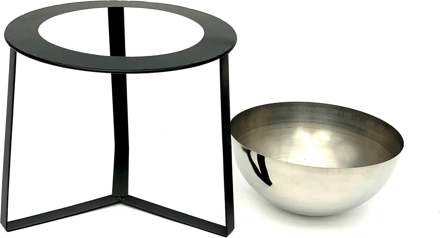 Blumenhocker mit Topf Metall 34 cm Modern