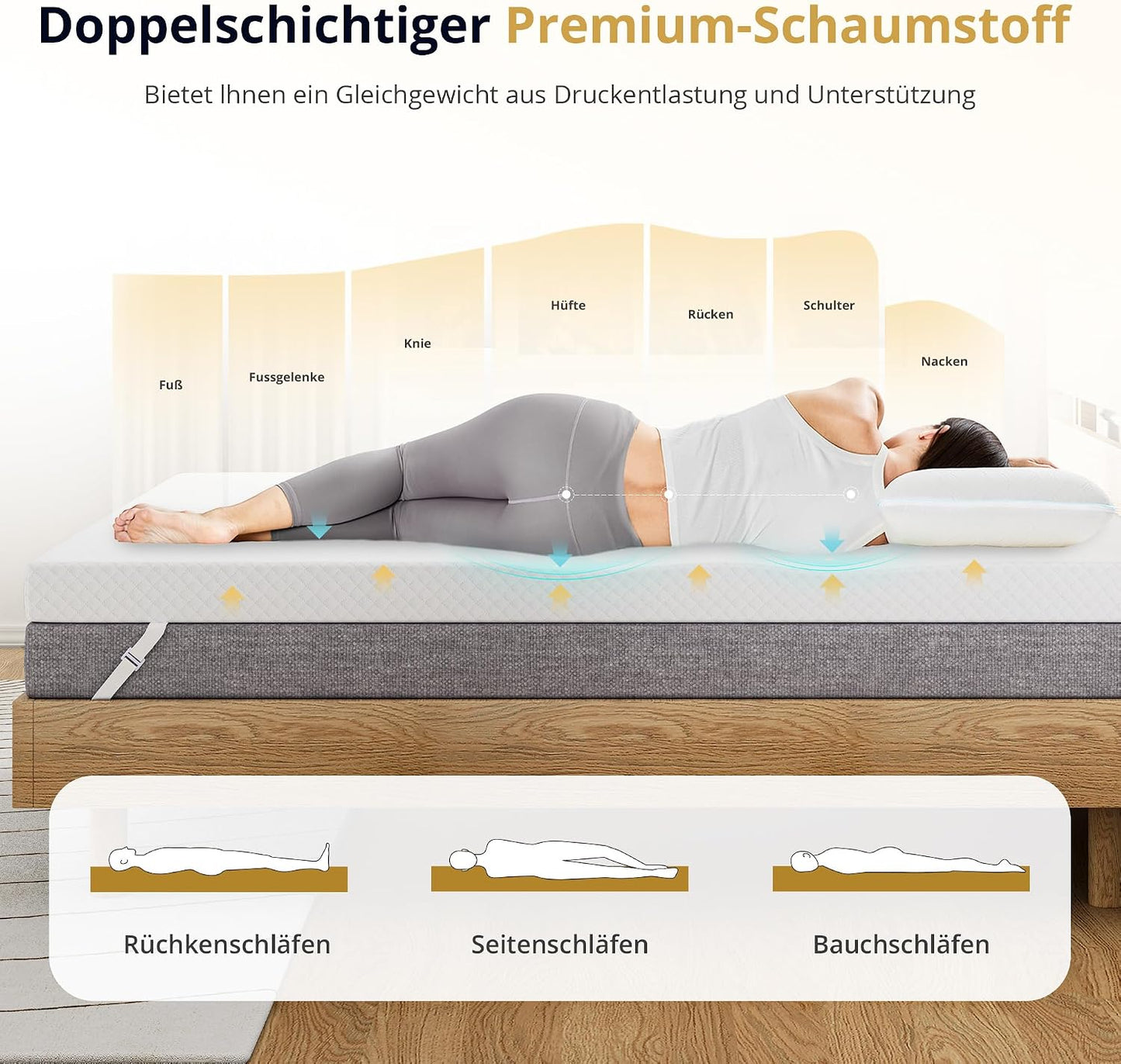 Matratzen-Topper, 160x200 cm, 160 x 200