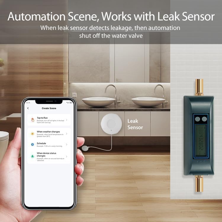 Smart-Wasserdurchflussmesser, Weiß