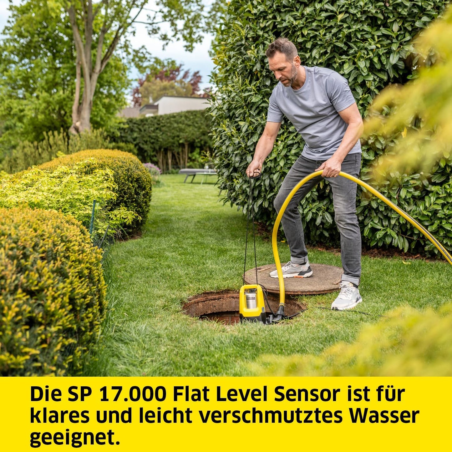 Flachsaugende Tauchpumpe SP 17.000 mit Level Sensor