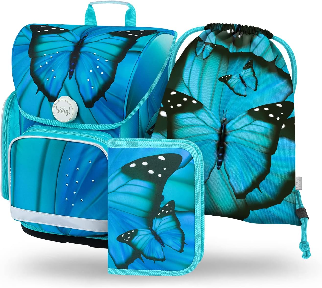 3-teiliges Schulranzen-Set Ergo Butterfly, Butterfly