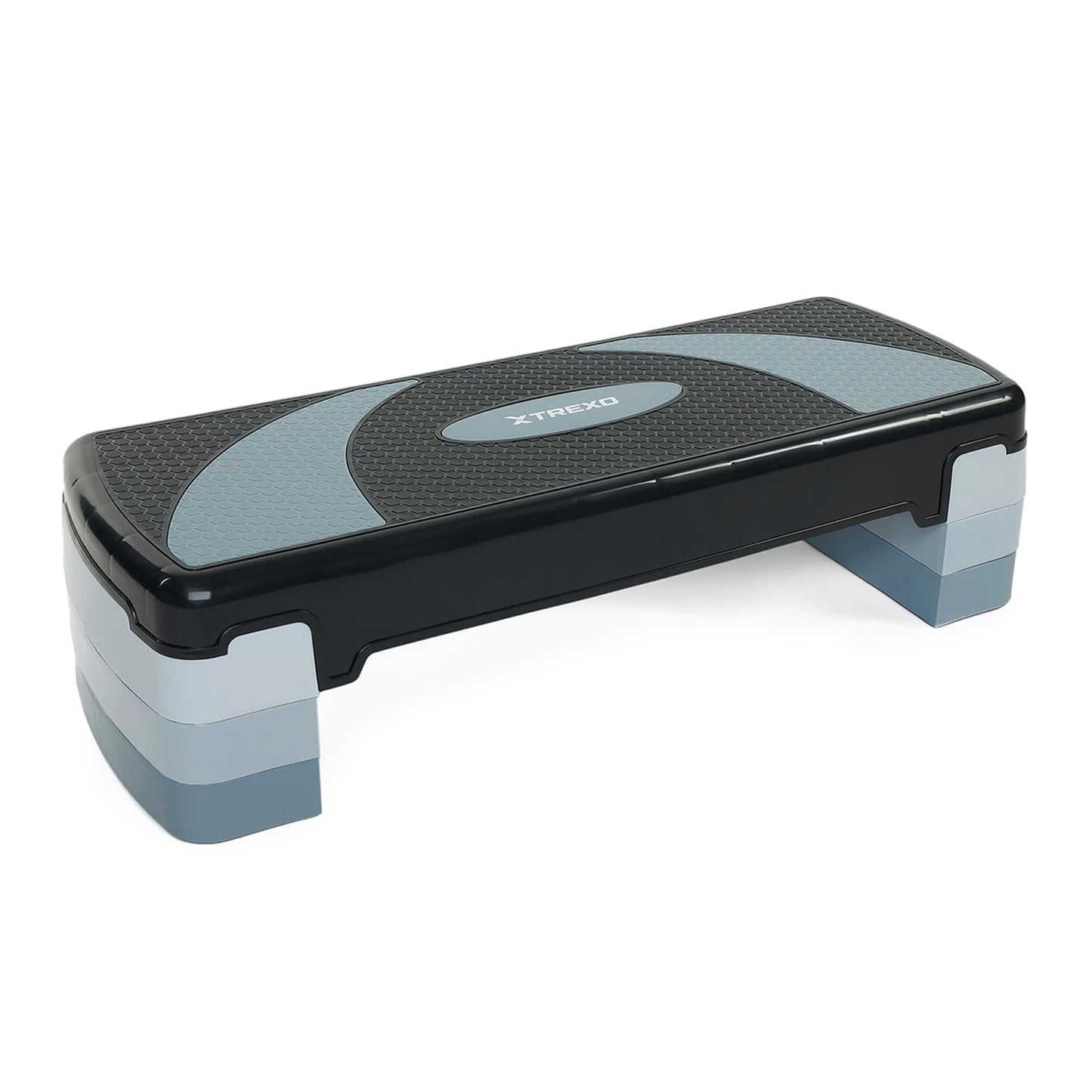 Höhenverstellbarer Aerobic Stepper für Fitnesstraining, Grau