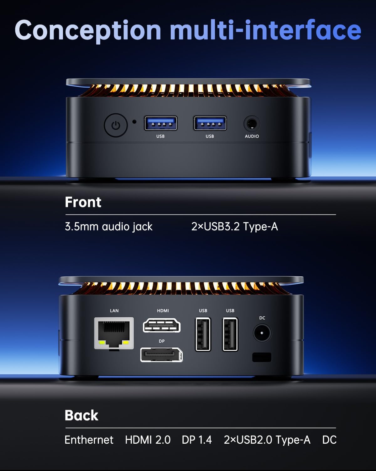 Mini PC Essenx E1 mit Dual Display 4K UHD, Ιntel Twin Lake Ν150/8GB 256GB