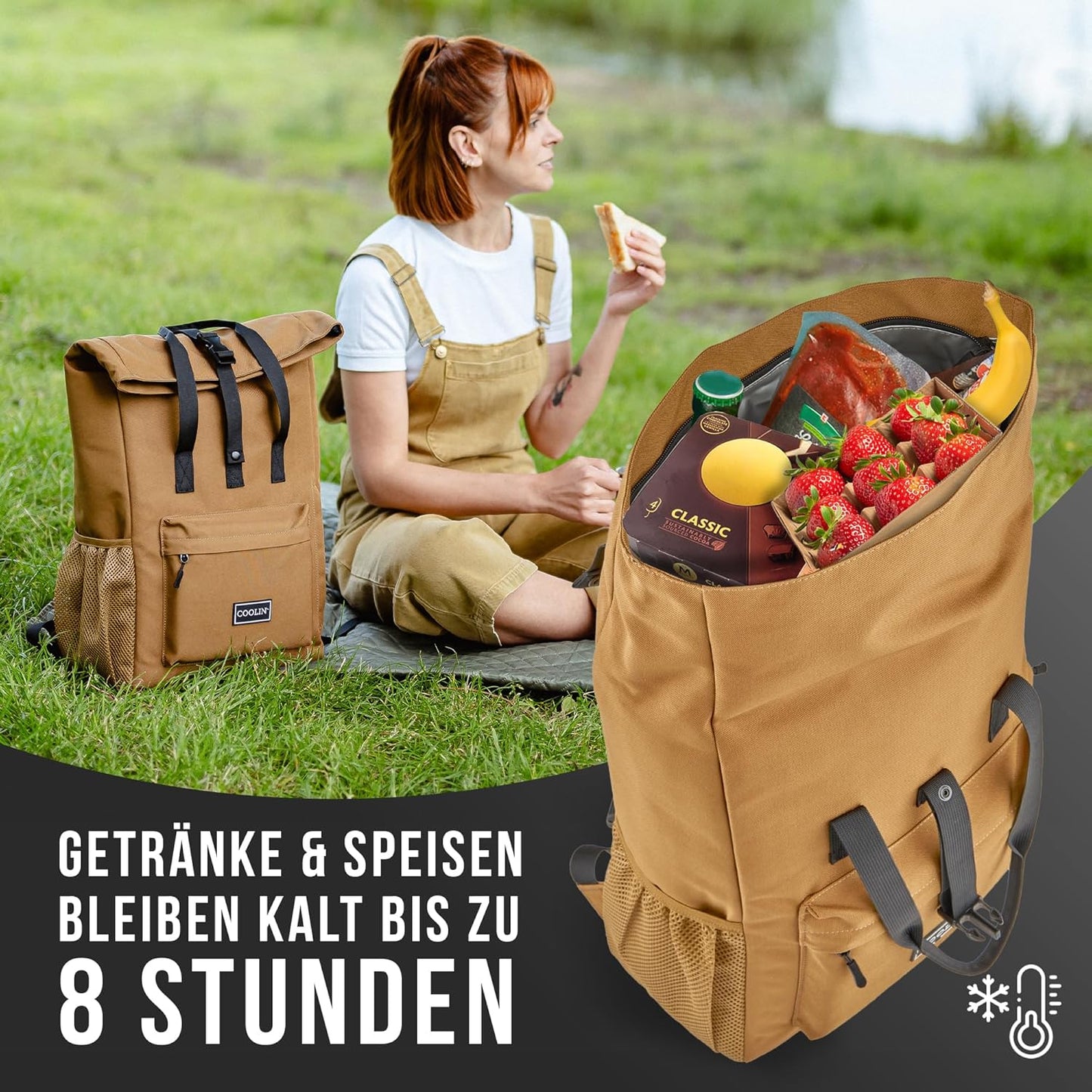 Kühlrucksack, Braun