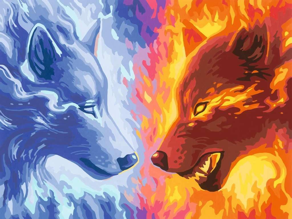 Malen nach Zahlen Fire & Ice, Alte Version