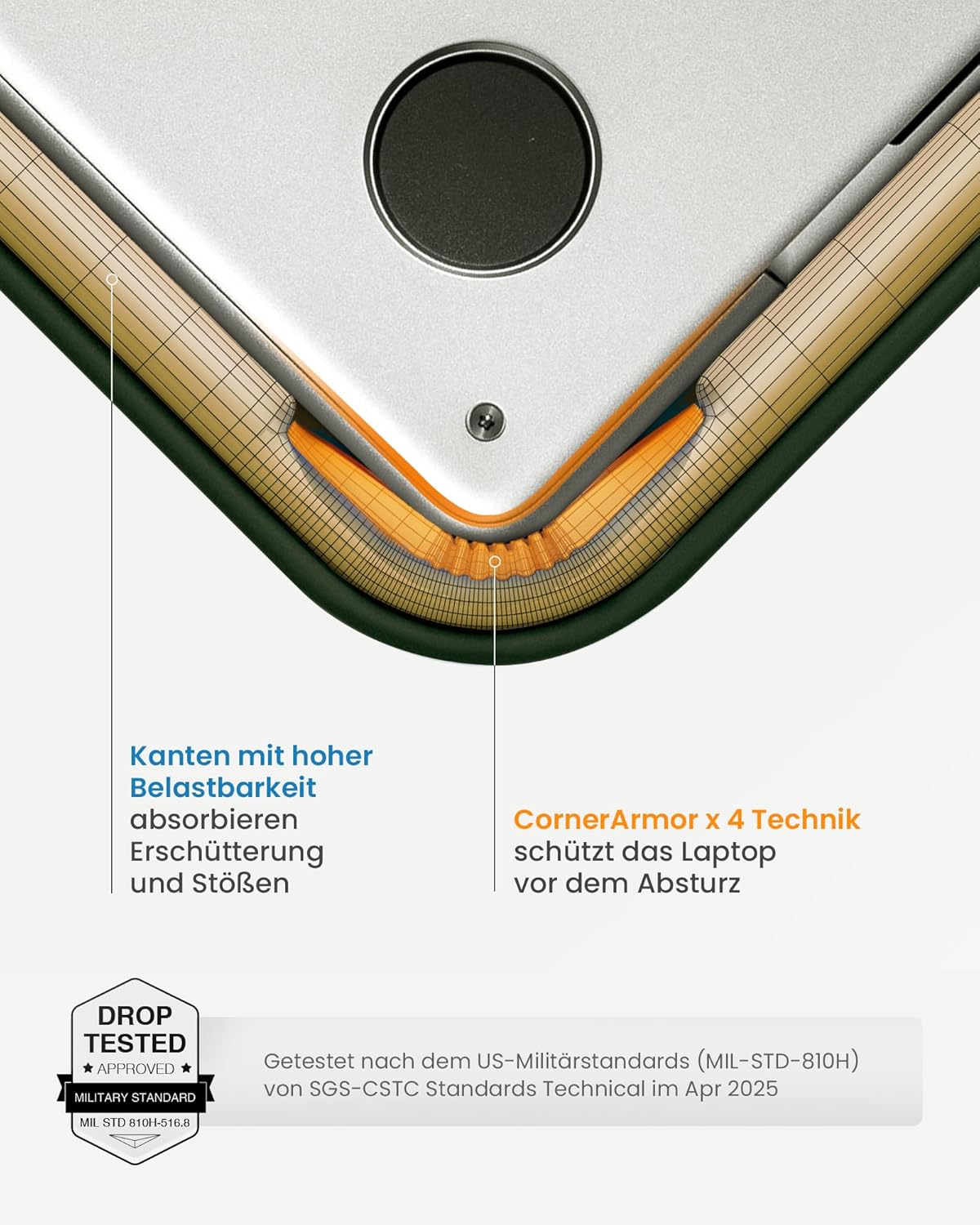 Gesteppte Laptop-Hülle, Grünflächen 14 Zoll für MacBook Pro 14
