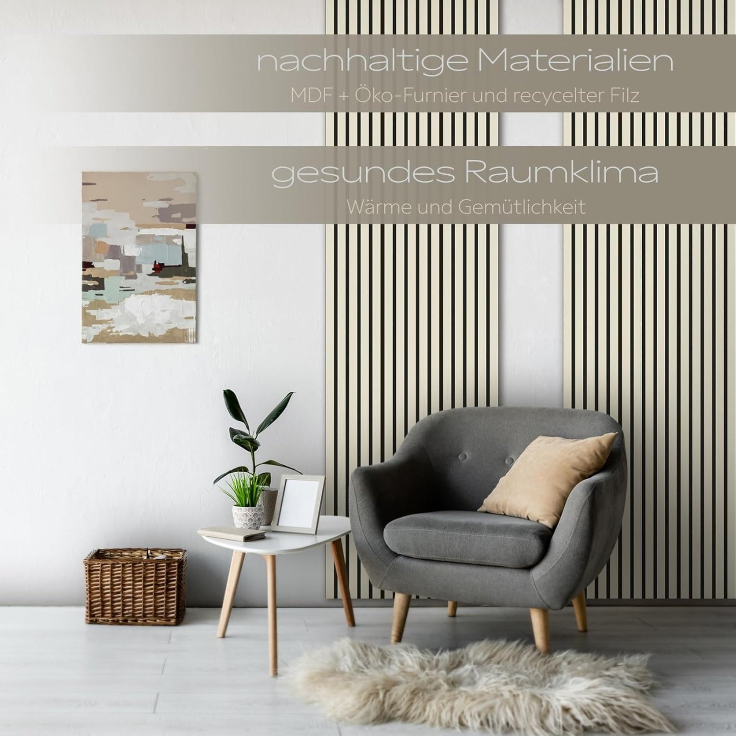 APH01 Akustikpaneele Holz Comfort, 1x 1,385 Meter - 0,83 m² Palomino