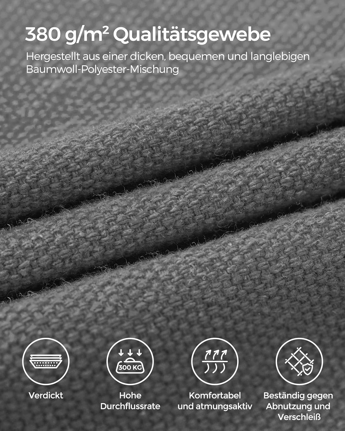 GDC15GY Doppel-Hängematte mit Zubehör, Grau