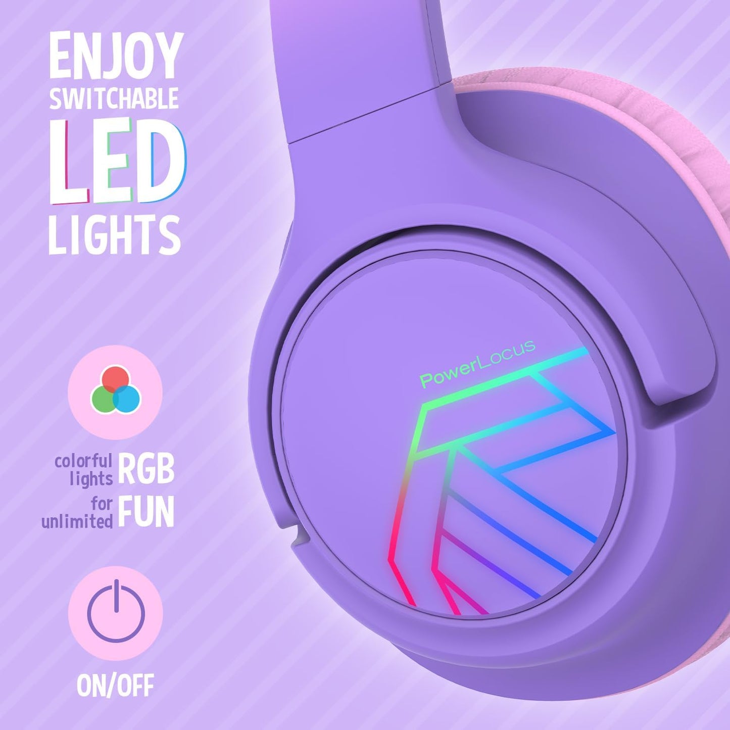 Bobo Bluetooth-Kopfhörer für Kinder, Lila