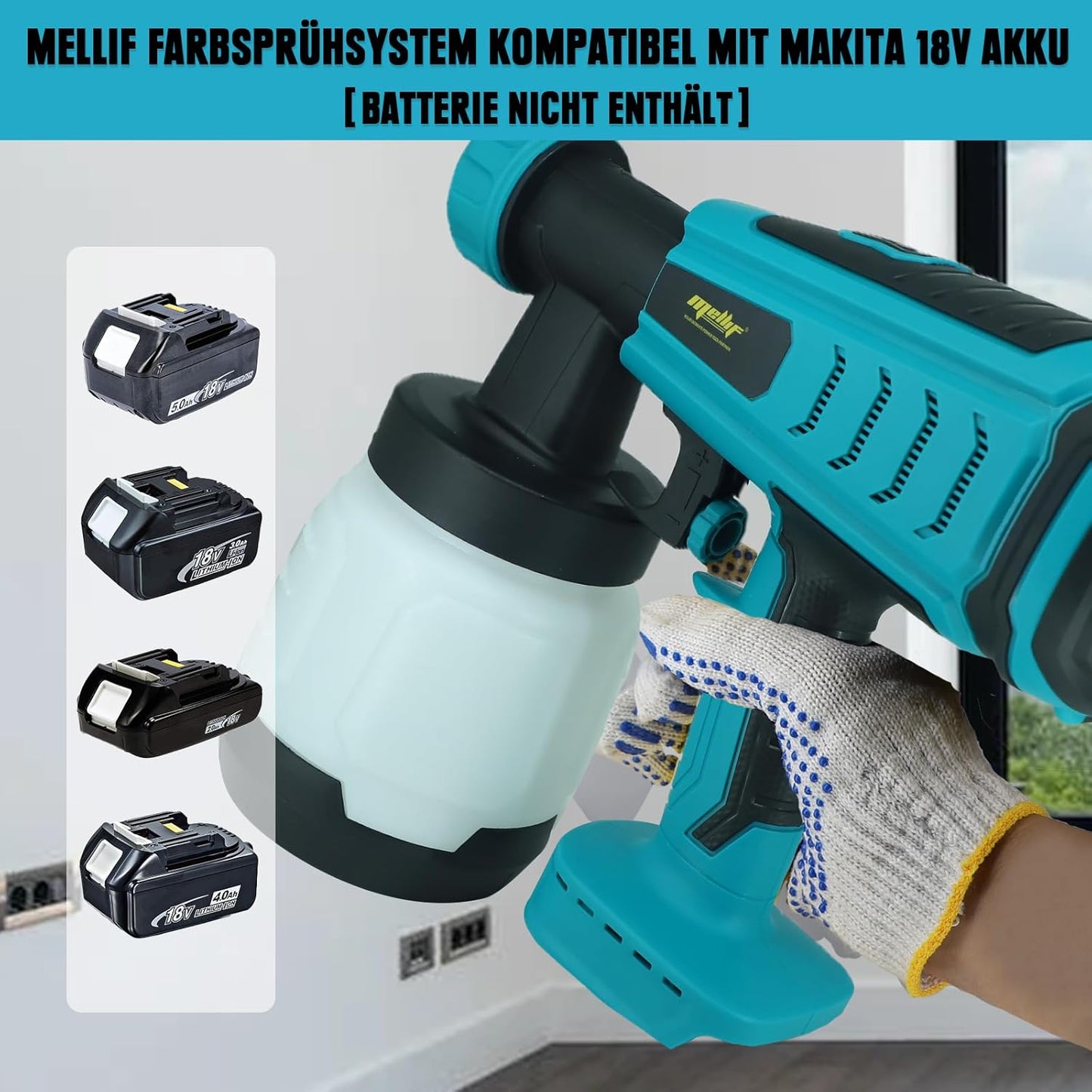 Akku Farbsprühsystem, Blau