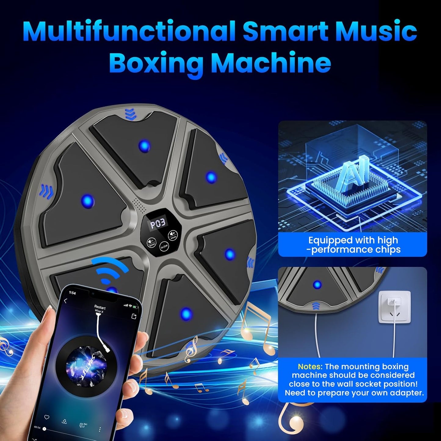 Elektronische Boxing Machine, grau