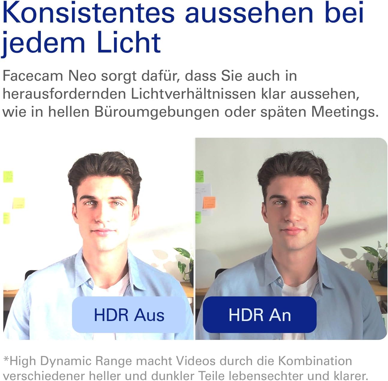 Facecam Neo Full HD-Webcam mit Sichtschutzkappe, Lichtkorrektur, Facecam Neo