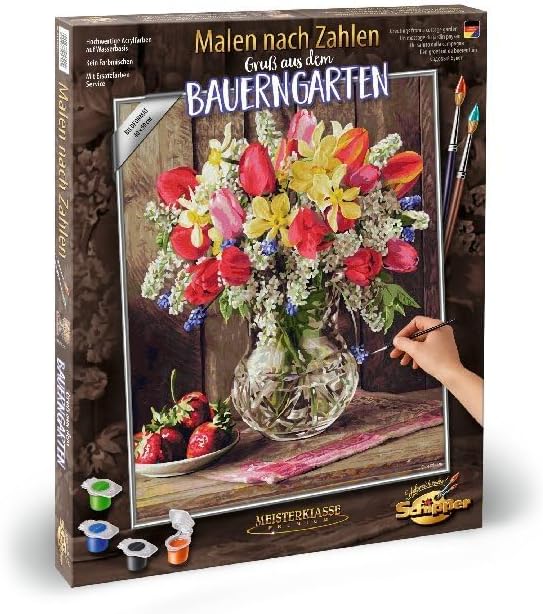Malen nach Zahlen Set Ein Gruss aus dem Bauerngarten