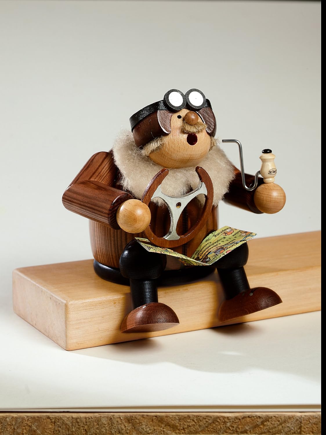 Räuchermann Kantenhocker - Pilot 15 cm Modell