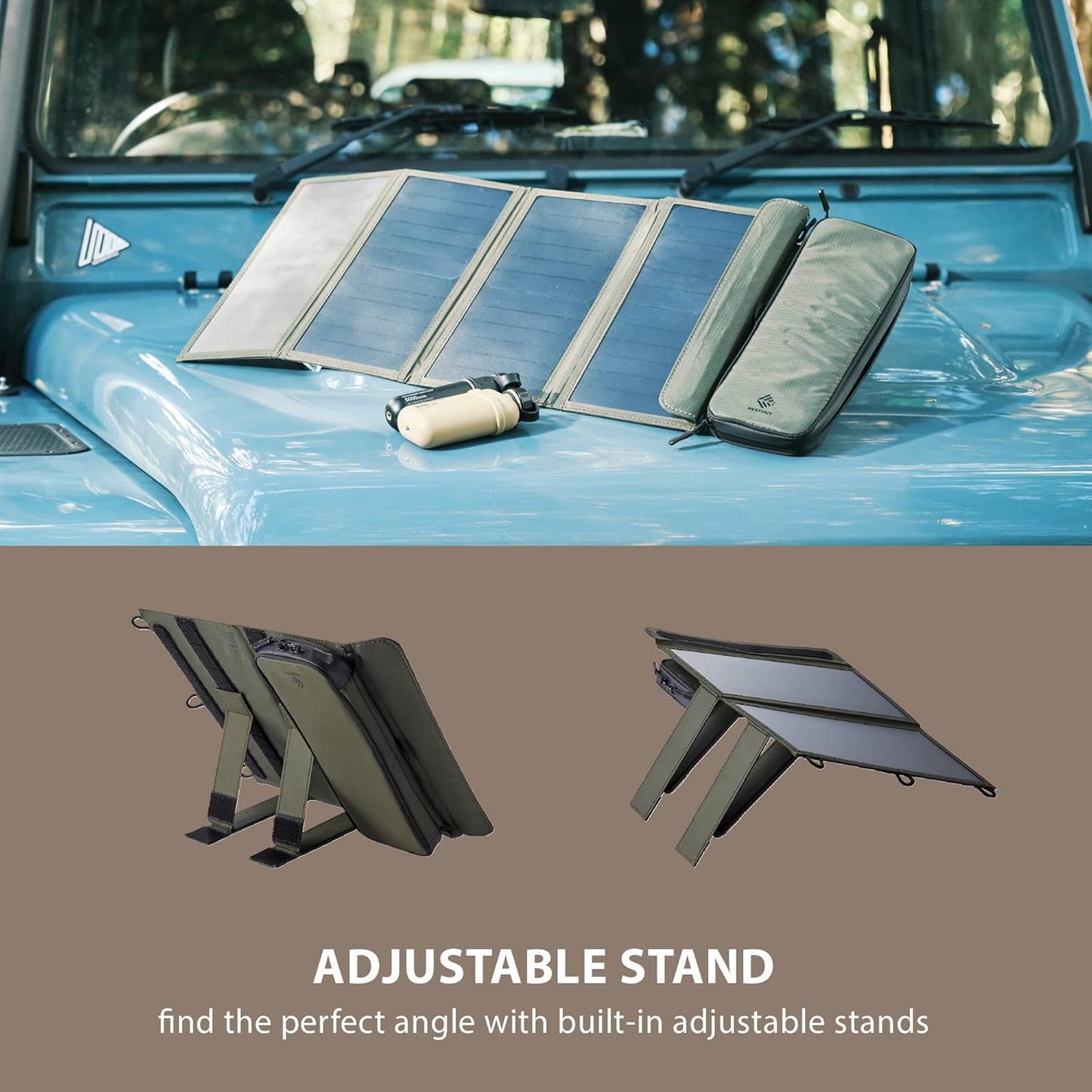Faltbares Solarpanel mit Ladegerät, 2 Panel