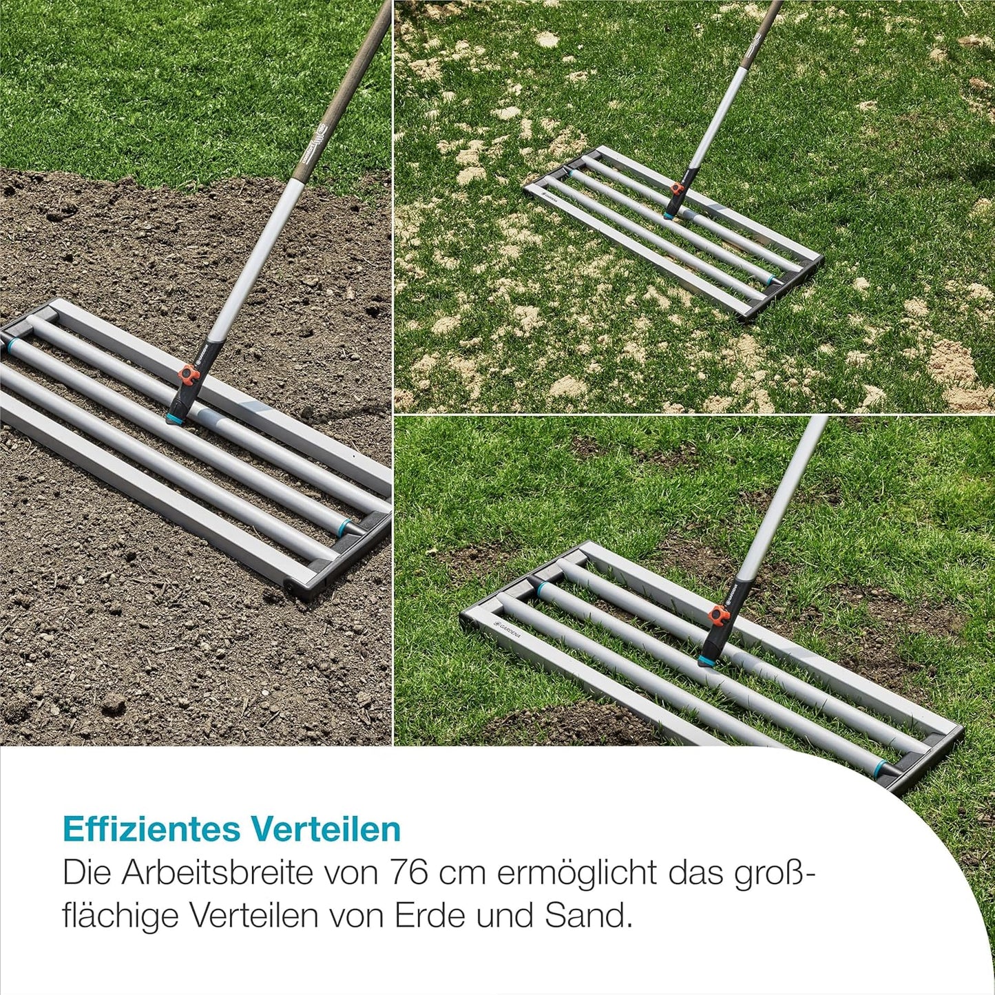 Combisystem Rasen-Rakel, ohne Stiel