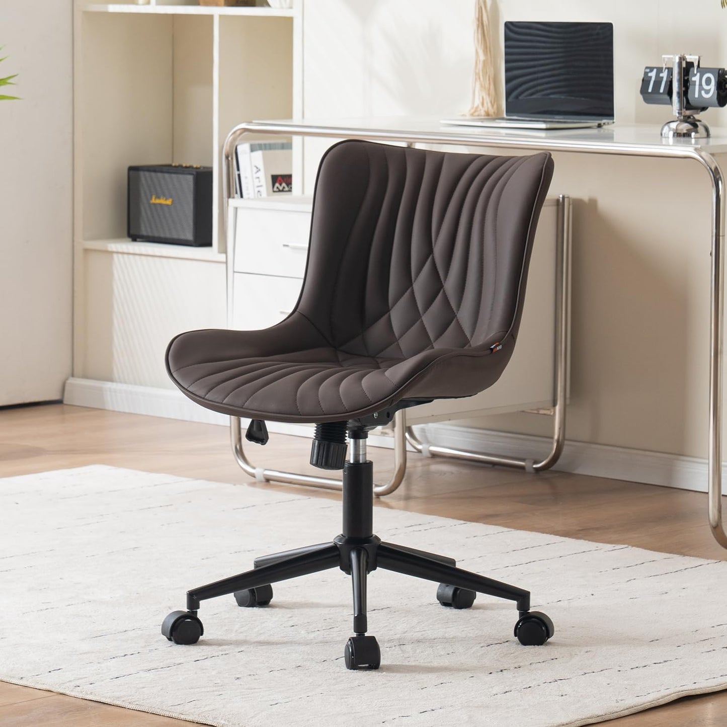 Ergonomischer Bürostuhl mit Wippfunktion, Braun