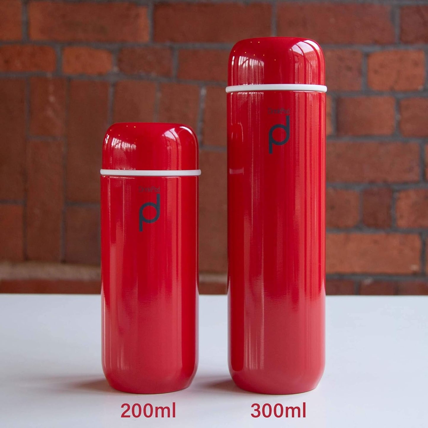 Isolierflasche aus Edelstahl, 200 ml Rot