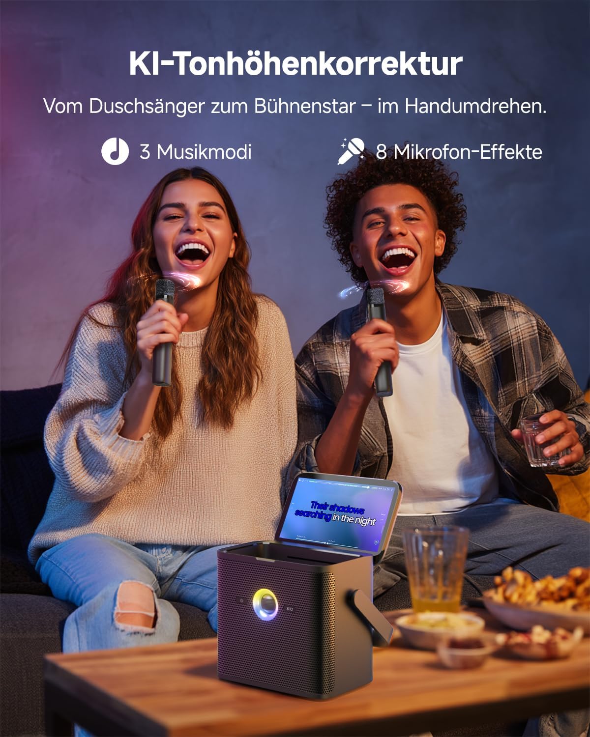 Karaoke-System mit Songtext-Display & Autotune