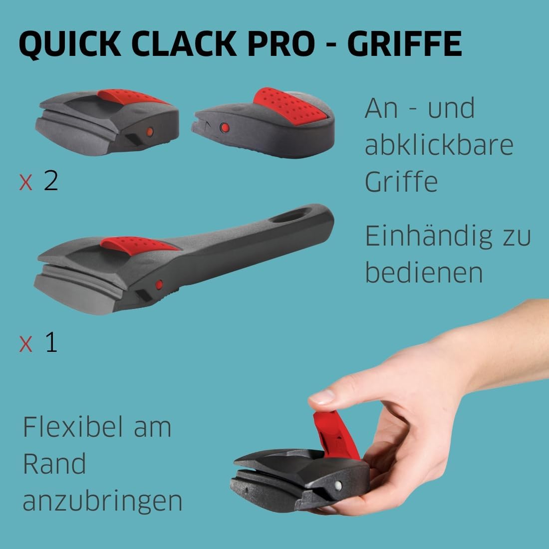 12-teiliges Kochtopfset Quick Clack Pro