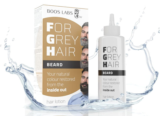 Enzymatisches Bartpflegeprodukt gegen graue Haare, FGH für den Bart