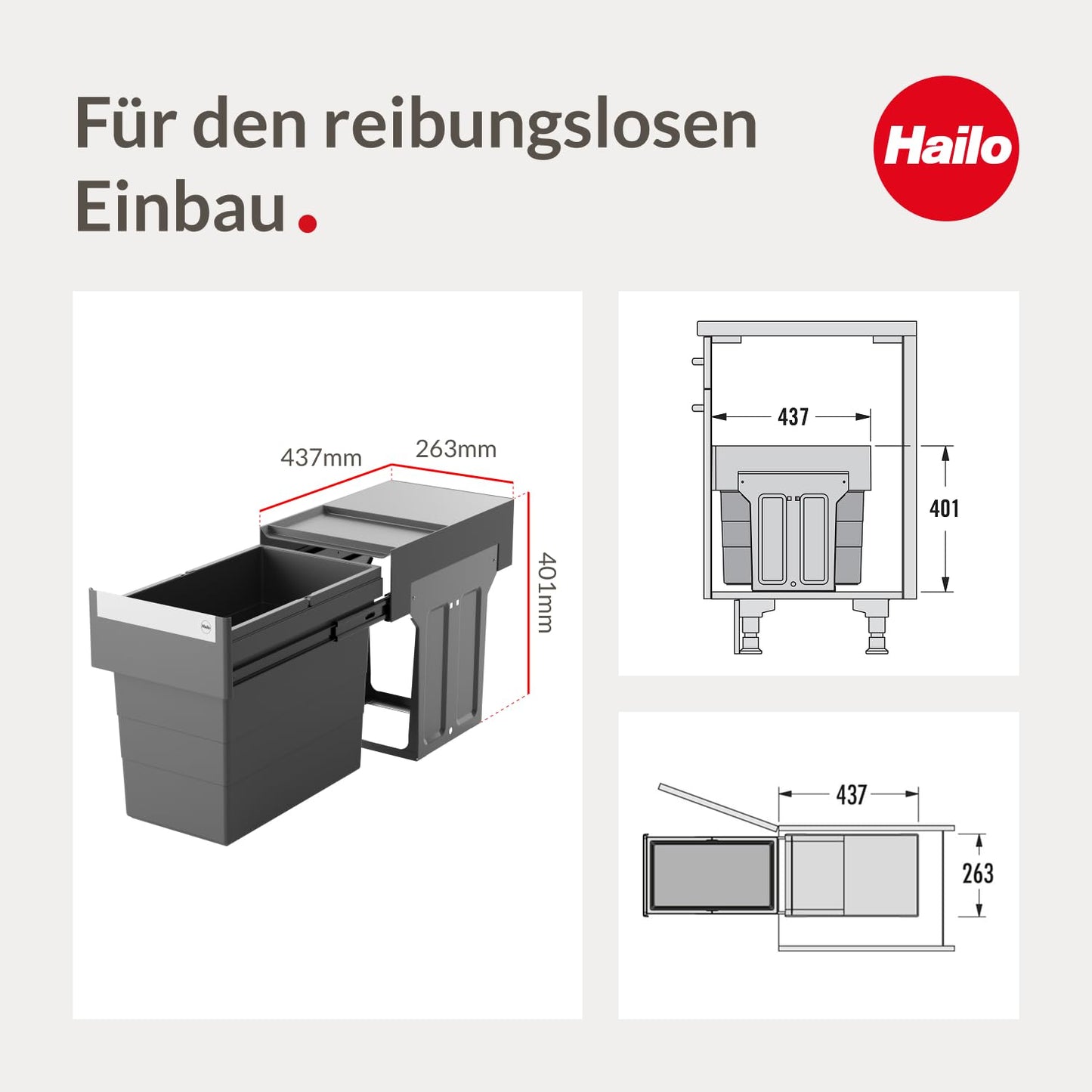 Abfallsammler, 1x 28 Liter