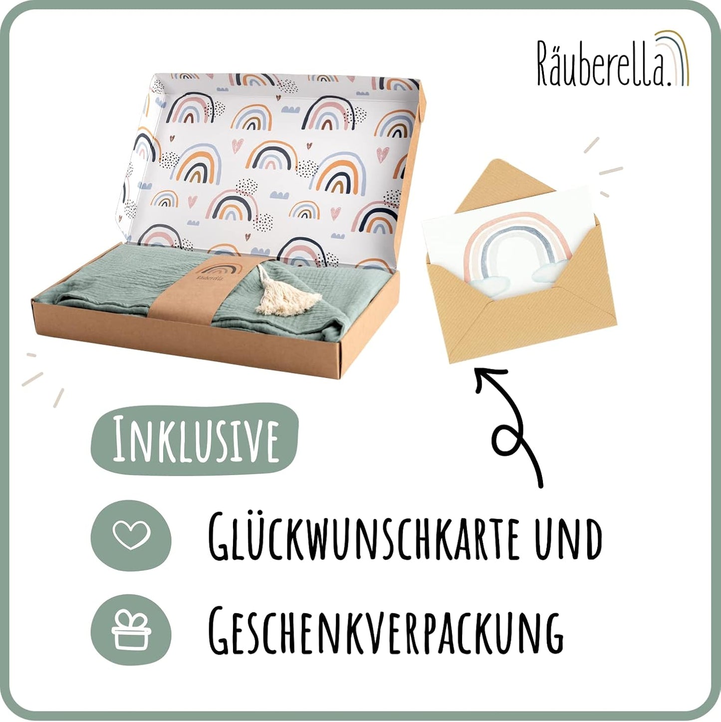 Kapuzenhandtuch-Baby aus Bio-Baumwolle (75x100cm), Mint-grün