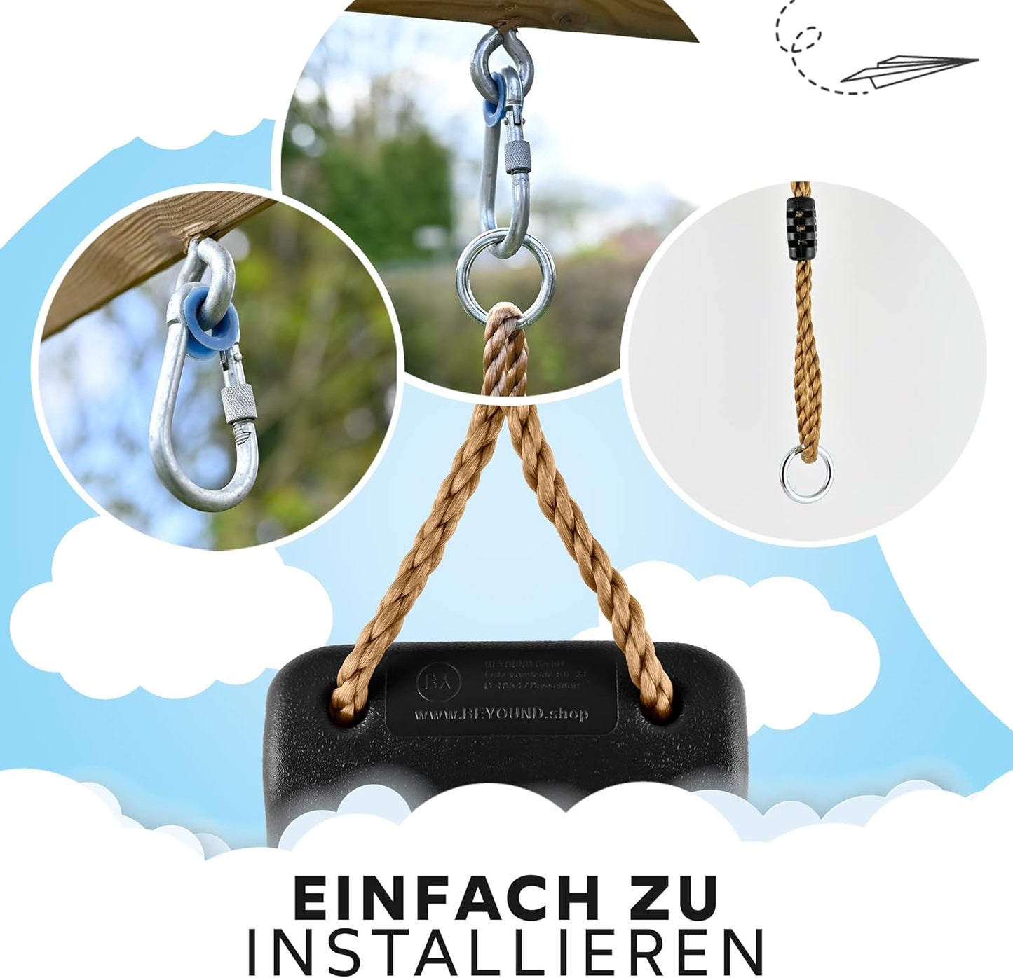 Sky Stormer - Kinderschaukel, Schwarz