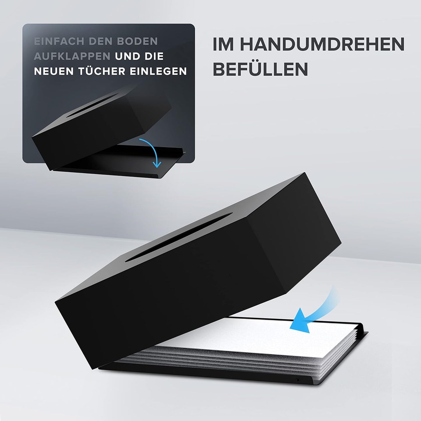 Kosmetiktücher Box Gronnoya, Schwarz