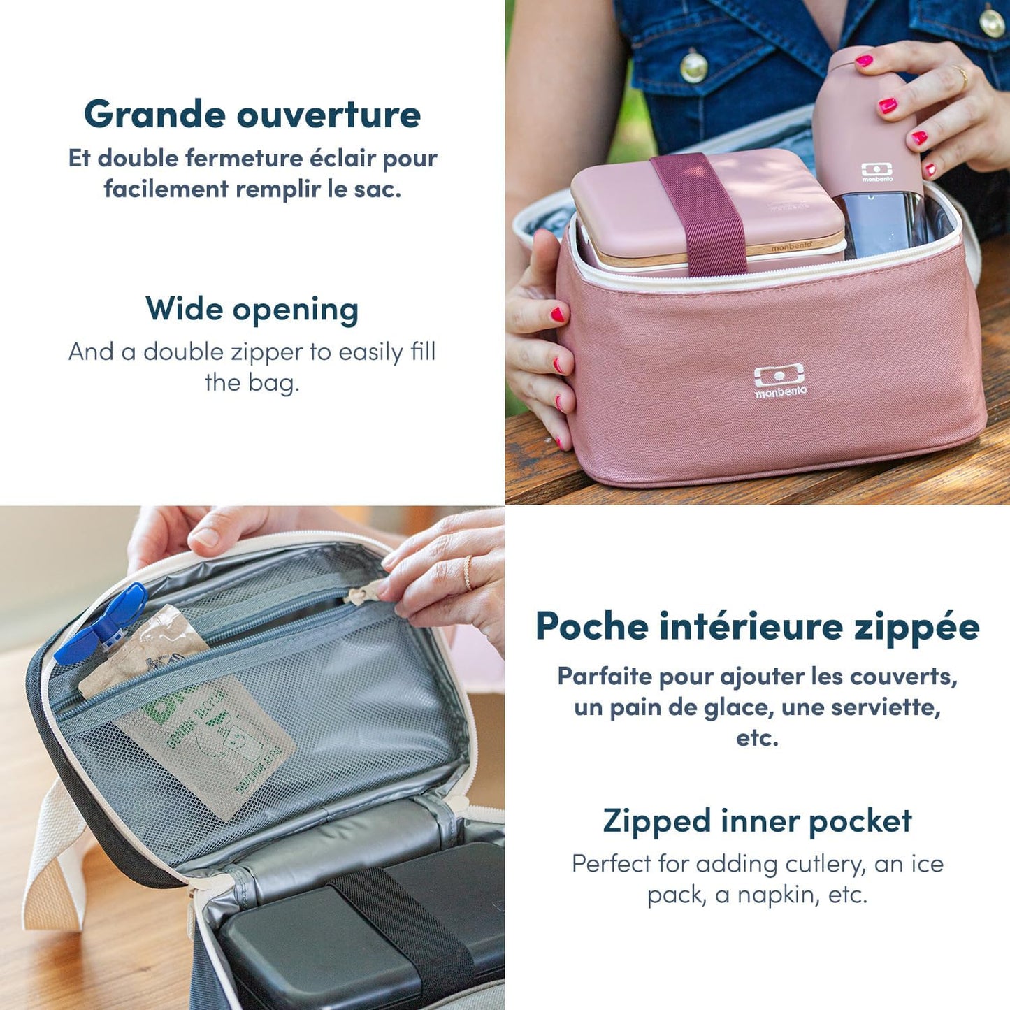 Kühltasche für Lunchbox & Zubehör (5L), Rosa Moka