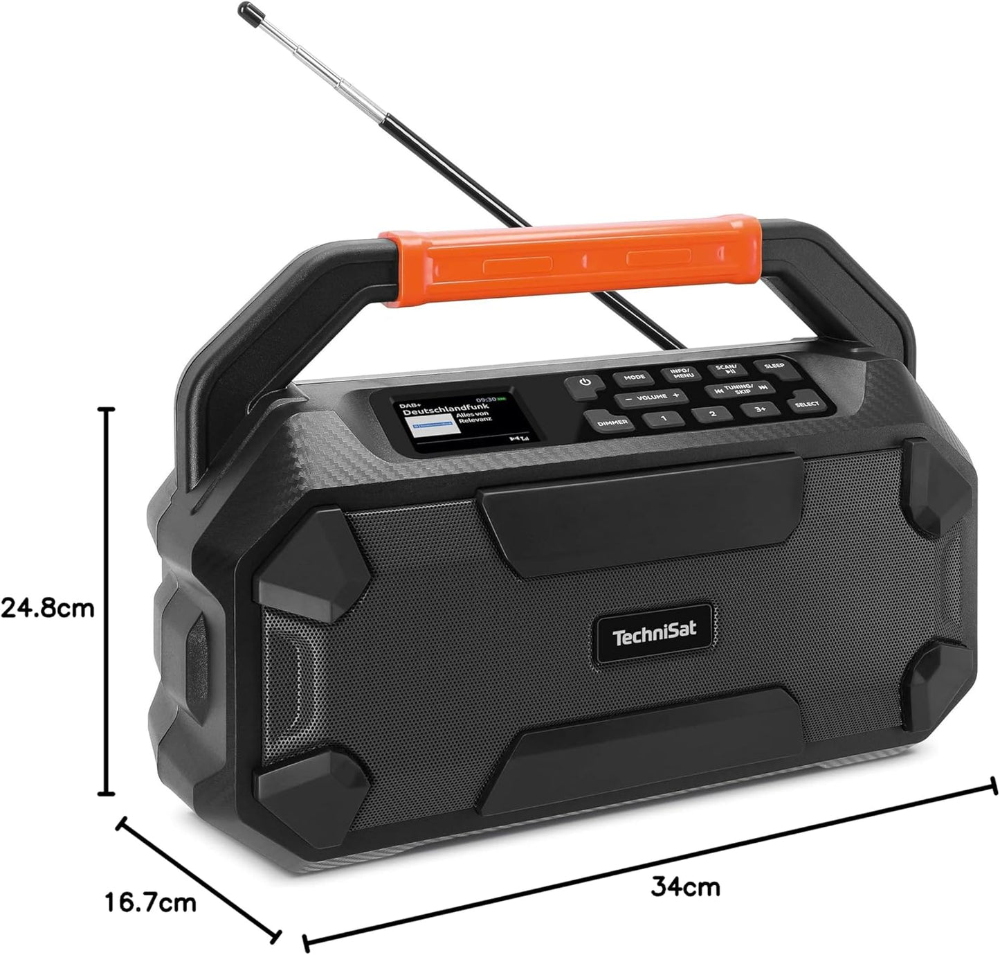 231 OD Baustellenradio mit Bluetooth, Integrierter Akku