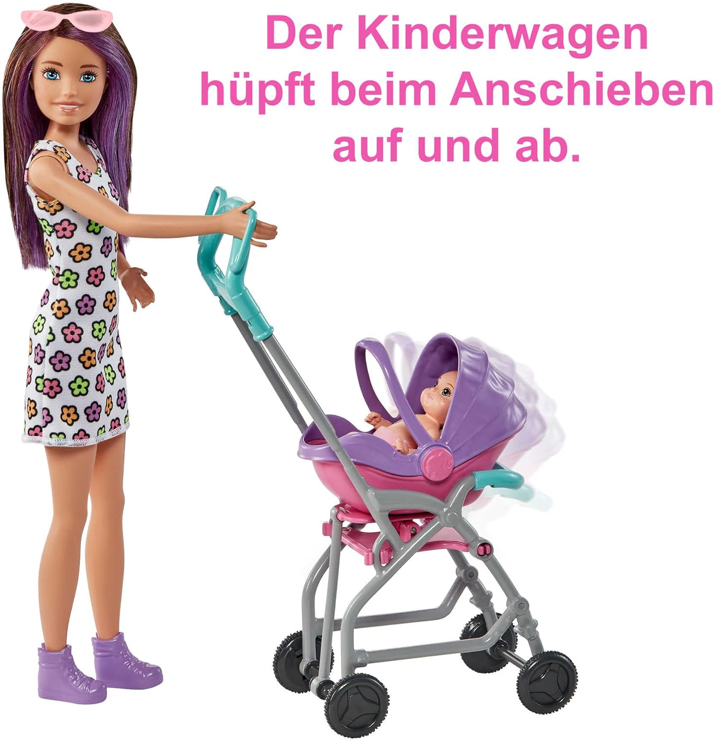 Babysitter Spielset mit Puppen und Zubehör, Barbie Babysitter Spielset