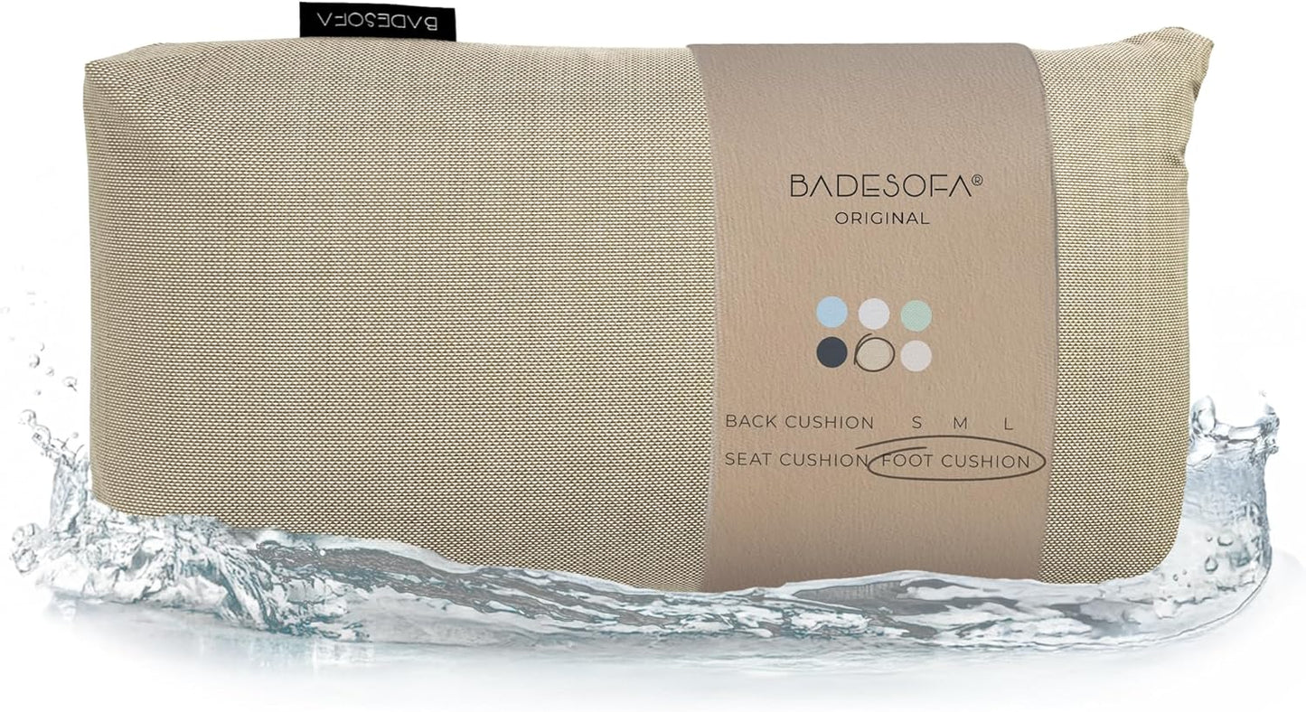 Badewannen-Fusskissen für entspanntes Baden, Beige Fußkissen