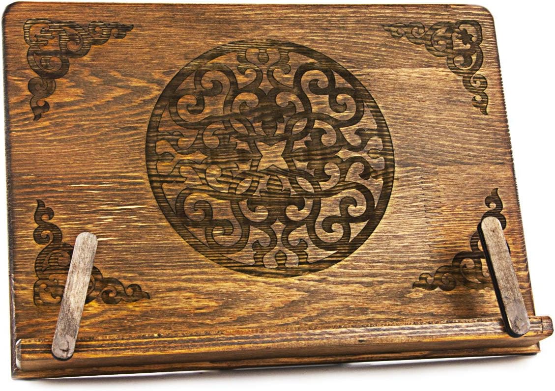 Verstellbarer Holz-Buchhalter im Vintage-Stil, Braun