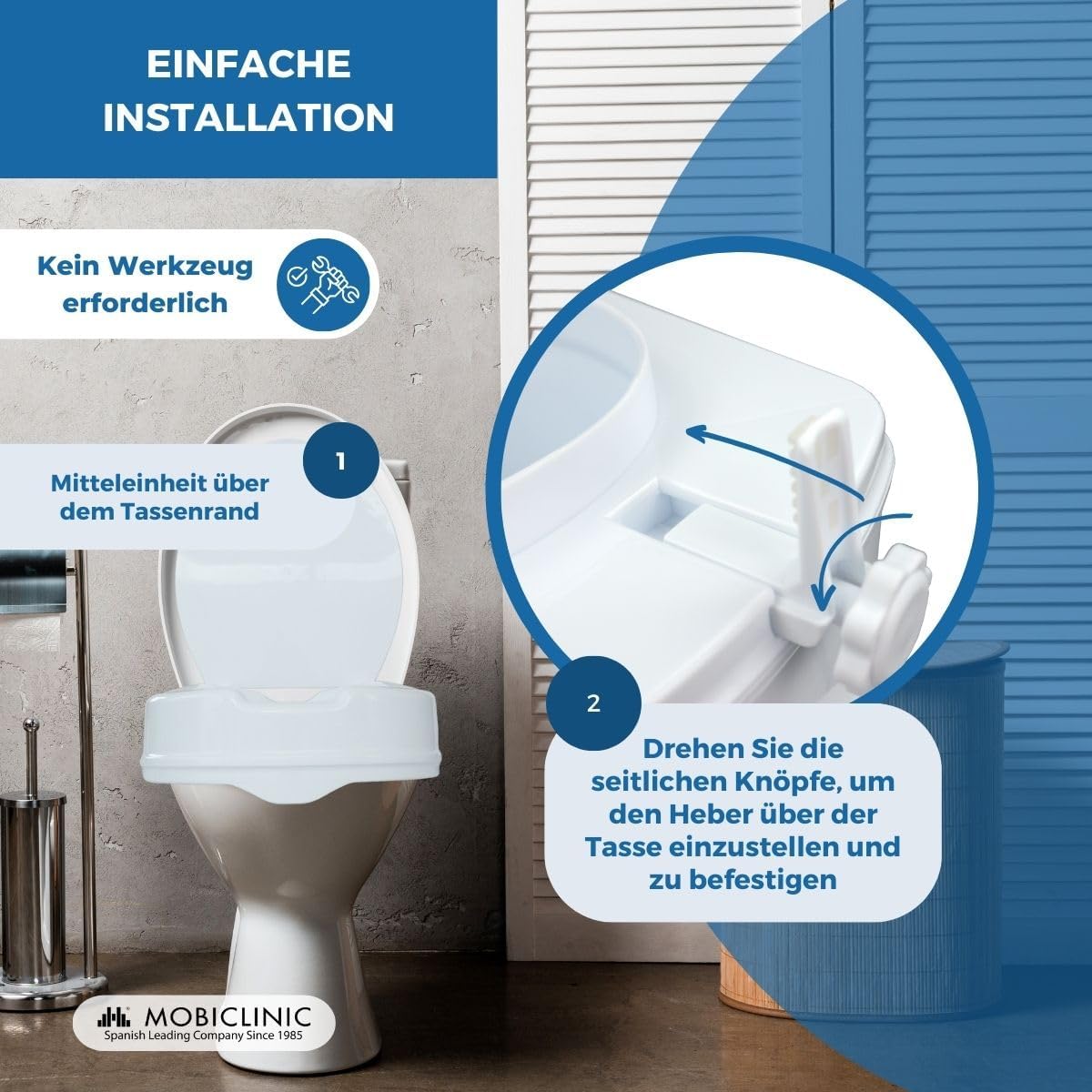 Titán Toilettensitzerhöhung mit Deckel (10 cm)