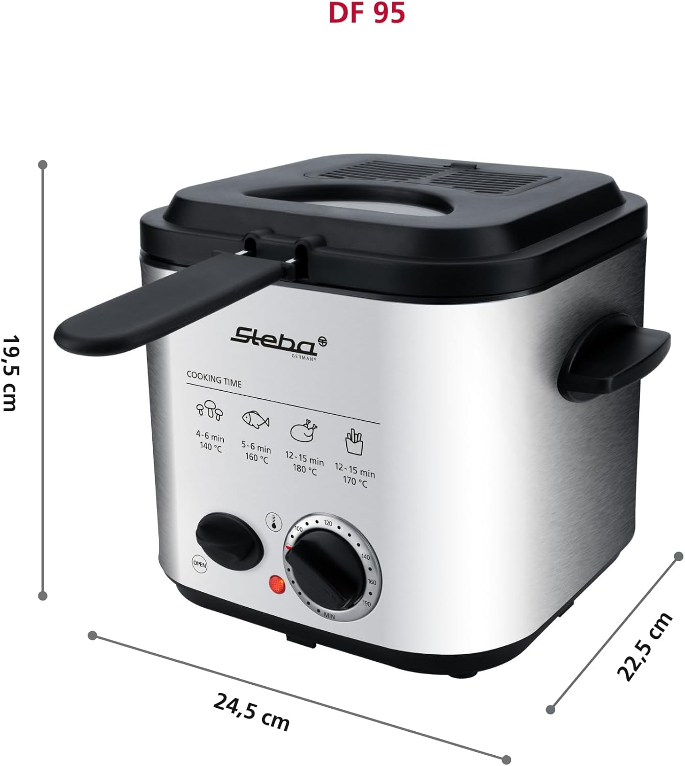 Mini-Fritteuse  DF 95 mit Fondue-Set