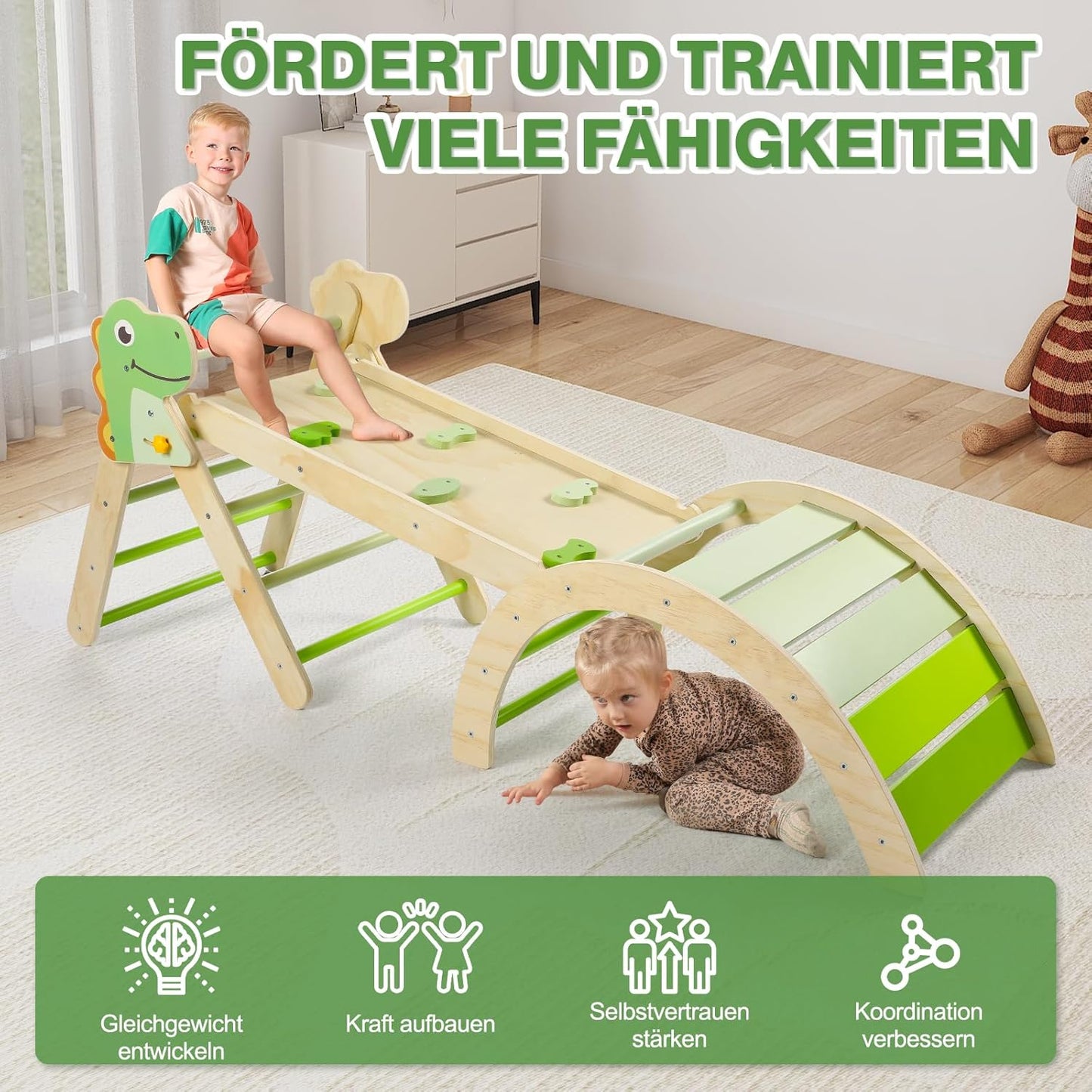 Kletterdreieck Set 7-in-1, Dinosaur