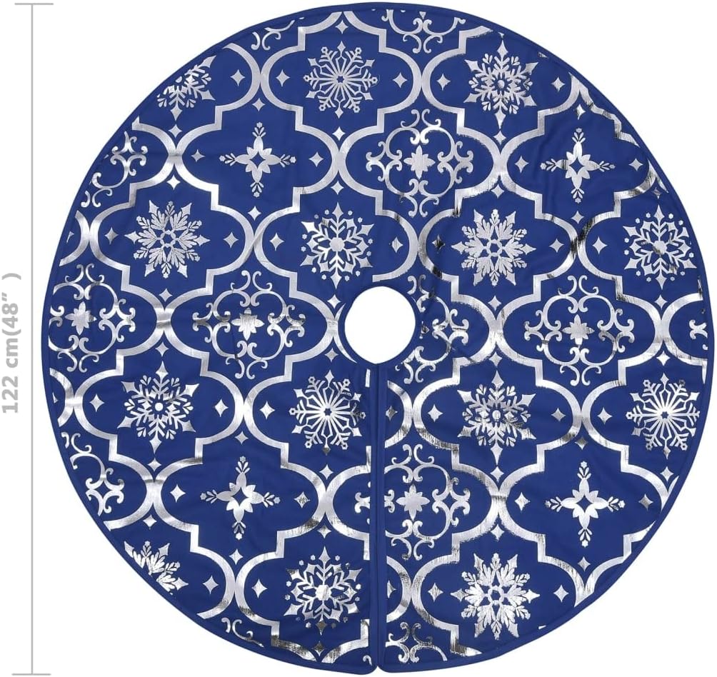 Weihnachtsbaumdecke mit Socke, 122 cm Blau
