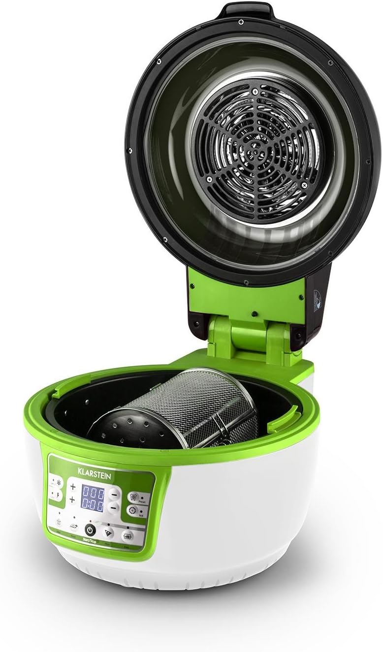 Heissluftfritteuse mit Halogen-Infrarot-Technologie, Turbo Grün-weiss