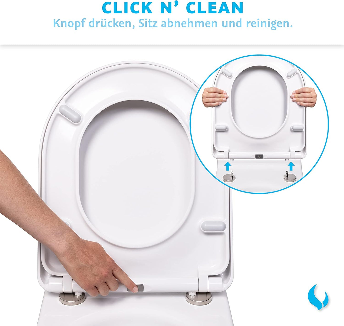 WC-Sitz mit Softclose und Quick-Release-Funktion