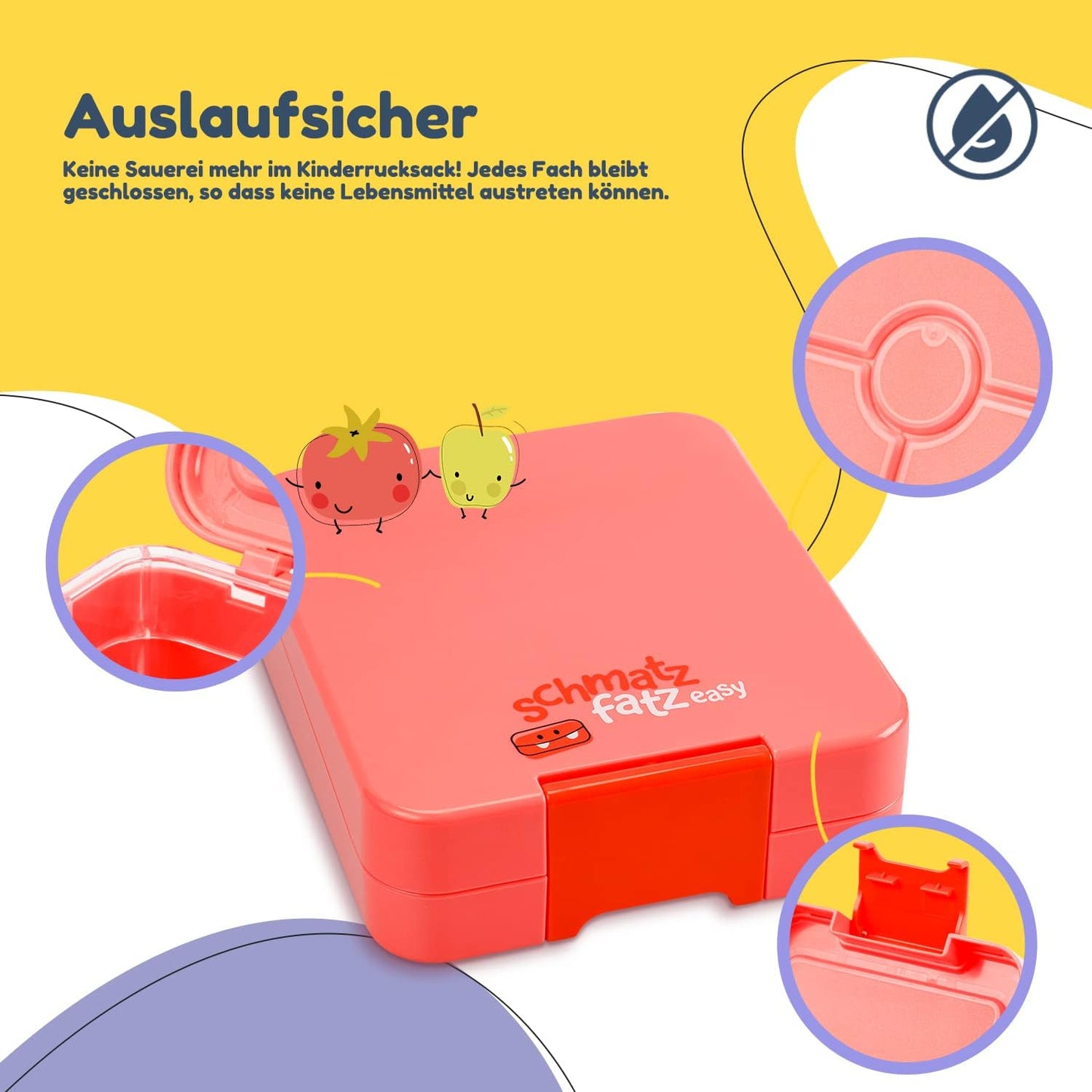 Auslaufsichere Bento Box, Coral