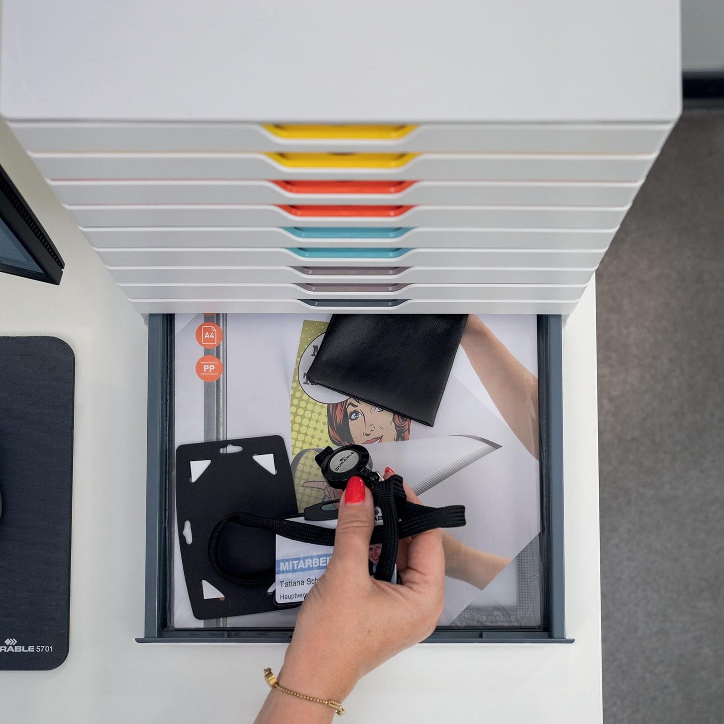 Schubladenbox A4, 10 Fächer