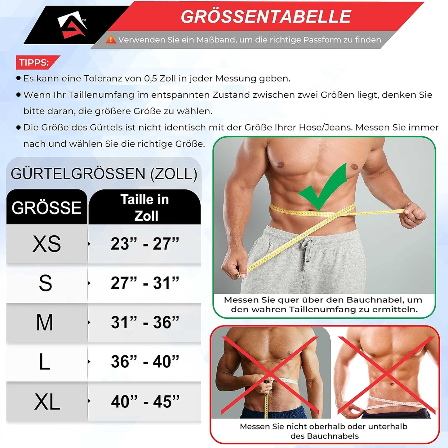 Gewichthebergürtel, XL Blau