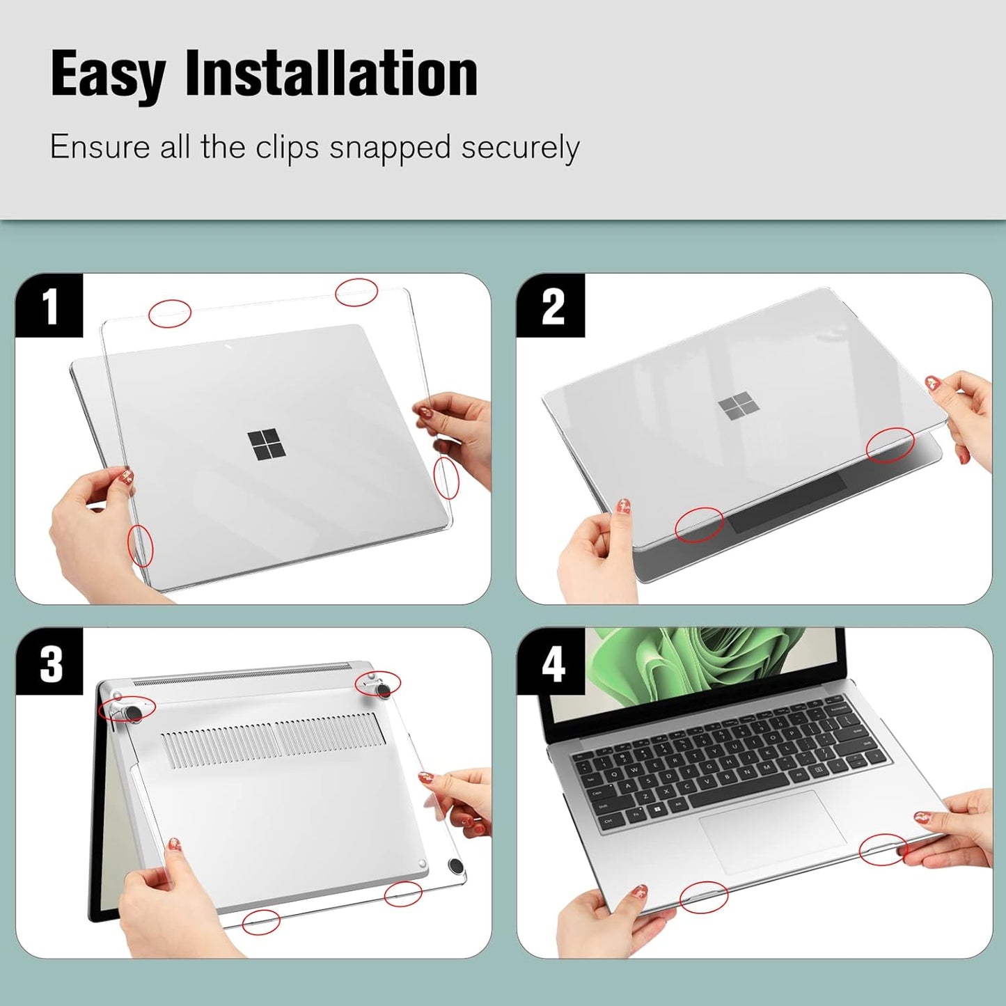 Schutzhülle für 13,5" Surface Laptop 5/4/3, *Transparent