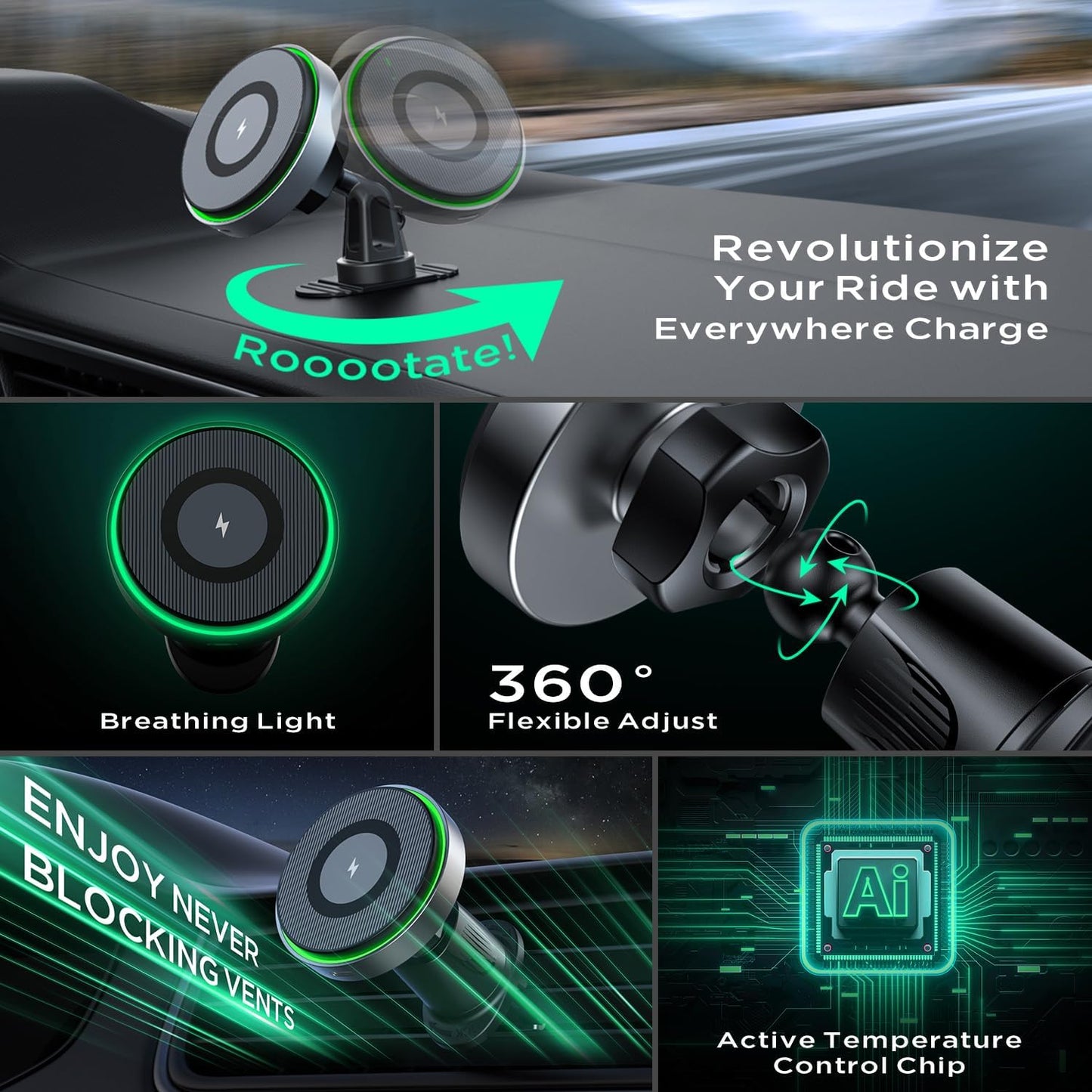 Magnetische Auto-Handyhalterung mit Ladefunktion, 01
