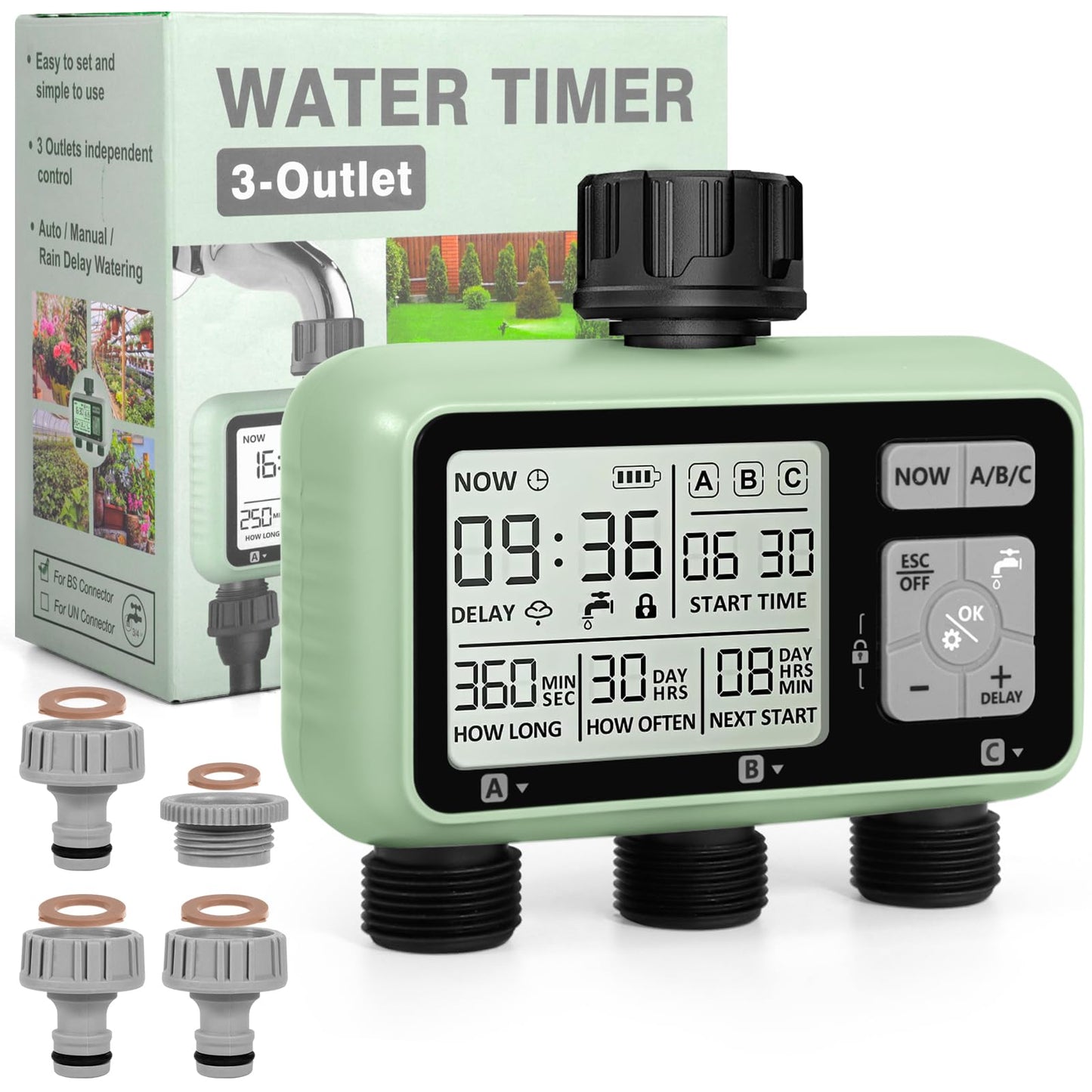 Bewässerungstimer mit LCD & Regenverzögerung