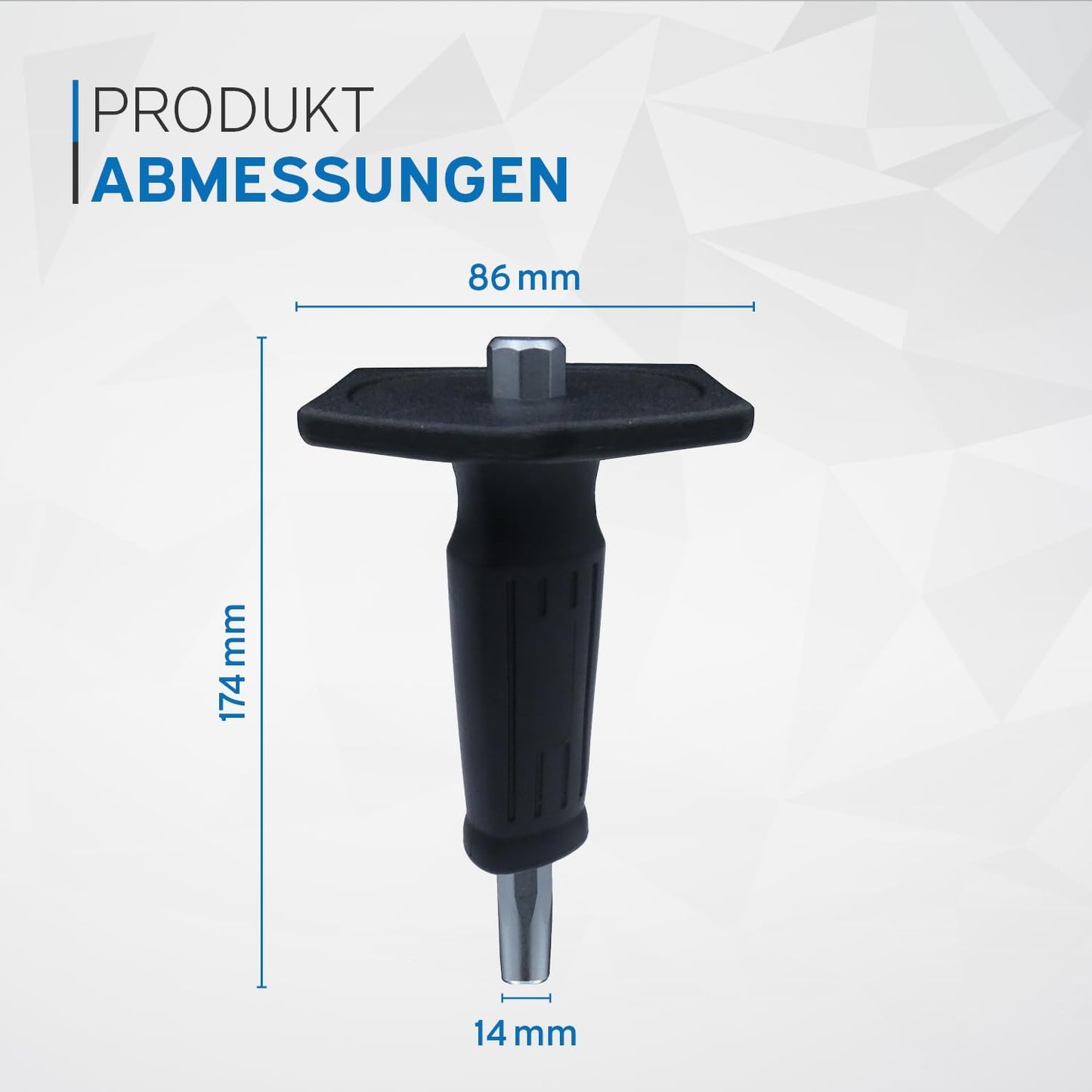 2-teiliges Setzeisen-Set für Betonnägel, 1x Setzeisen