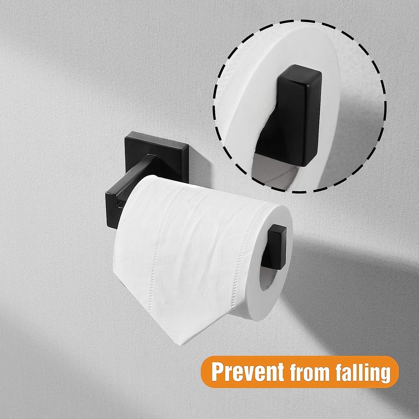 2er Set Toilettenpapierhalter, 2 Schwarz-bohren Erforderlich