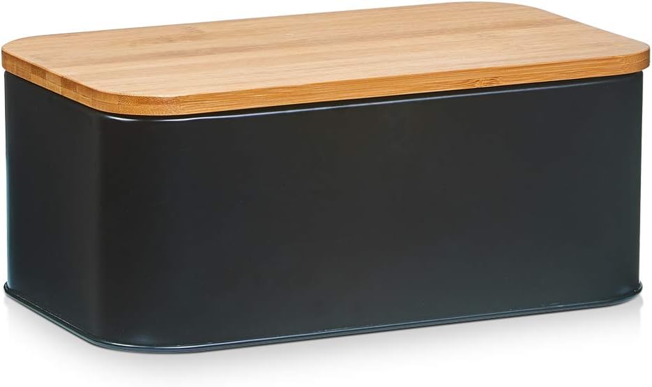 25372 Brotkasten, Schwarz ca. 31 x 18 x 12,5 cm