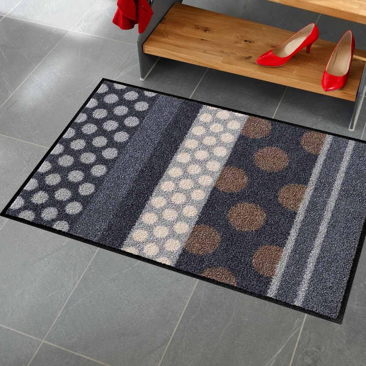 Fussmatte Glamour Dots Grigio (75 x 120 cm), 75 x 120 cm (Rechteckig)